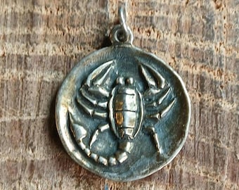 Retired James Avery Sterling Silver Scorpio Scorpion Pendant Charm