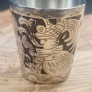 Coinsilver 90% Silver Shot Glass Cutout Saw Work Men