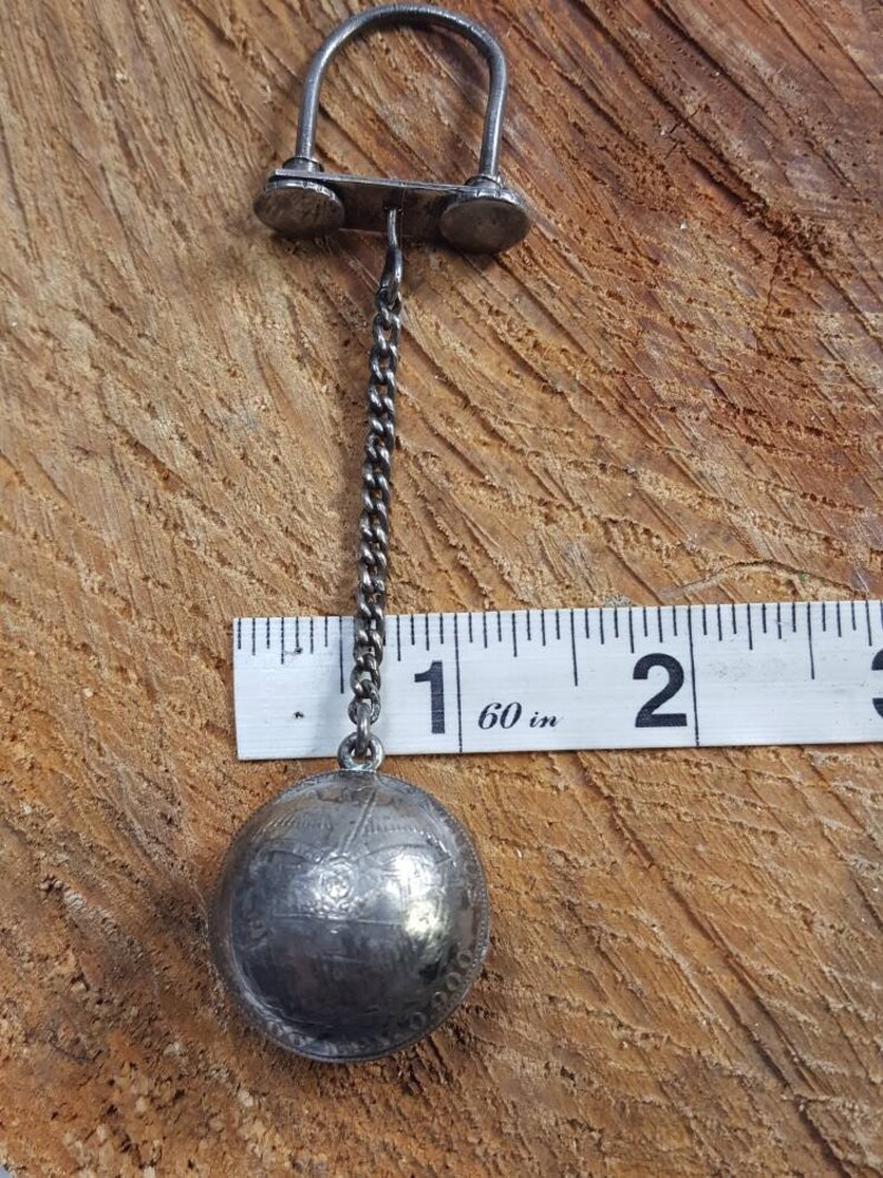 1922 Columbia Cincuenta Centavos Keychain .900 Silver