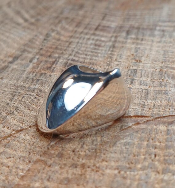 Georg Jensen Sterling Silver Modernist Wave Ring Size 4.25