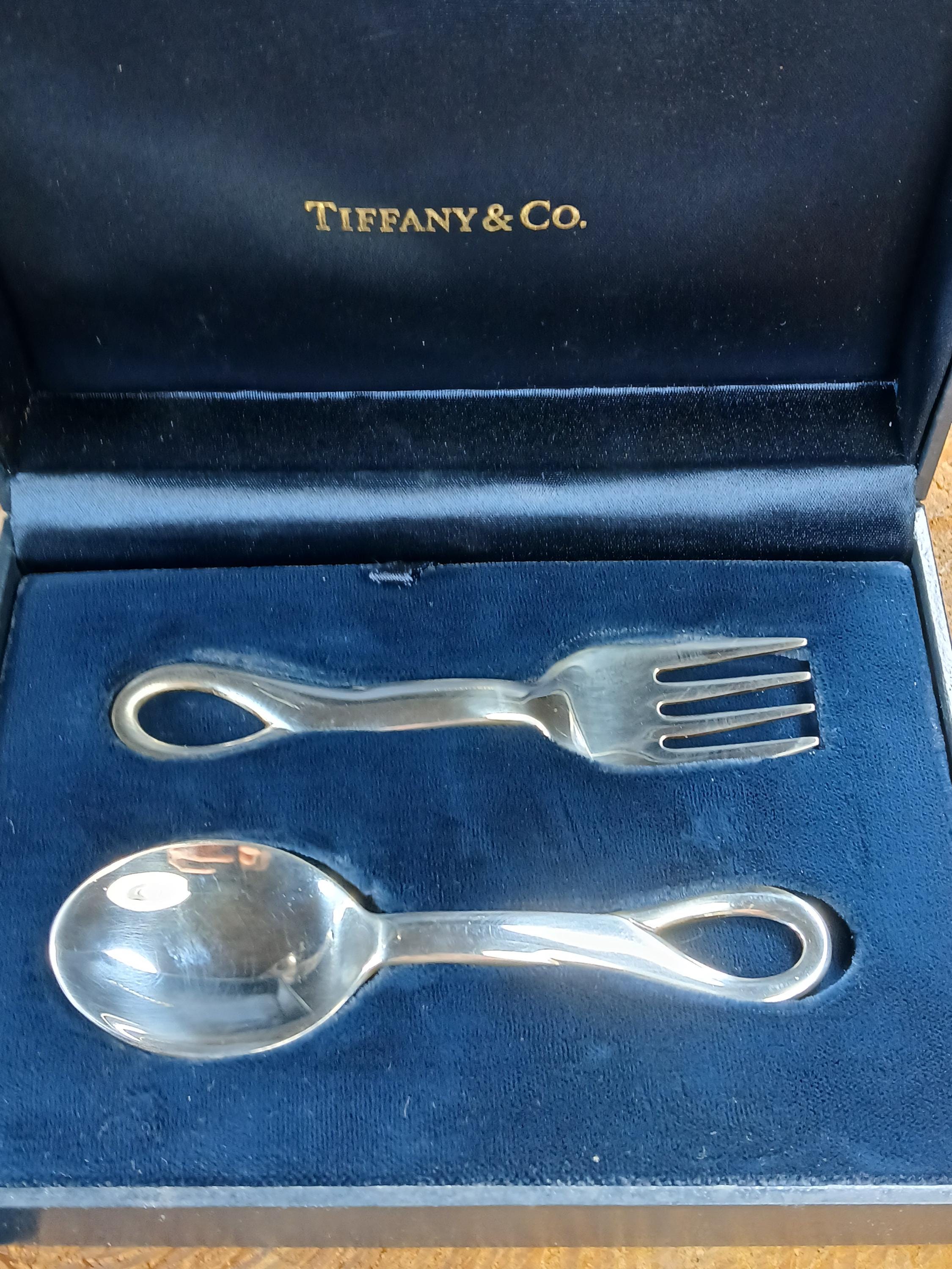 Tiffany & Co Elsa Peretti Padova Sterling Silver Baby Spoon Fork