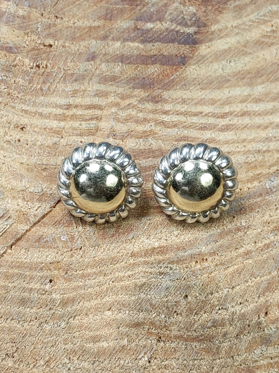 Caviar Earrings 14k & 925 Two Tone Earrings - image 2