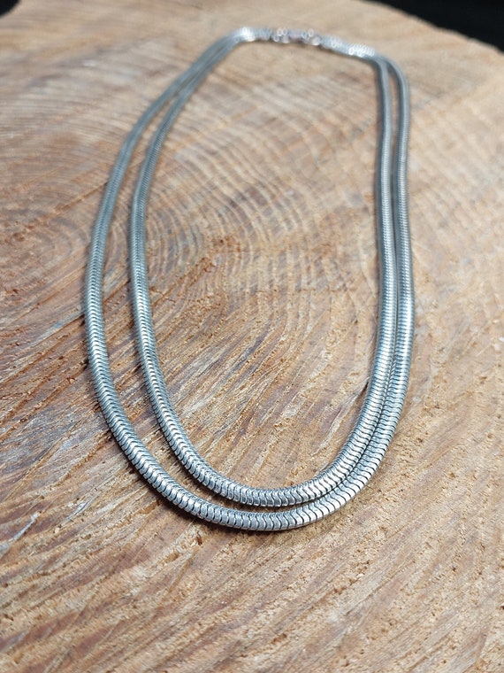 Sterling Silver Double Snake Chain 15.75"