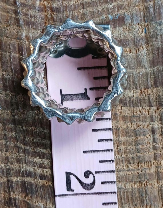 Sterling Silver Electroform Crinkle Ring Size 11 - image 10