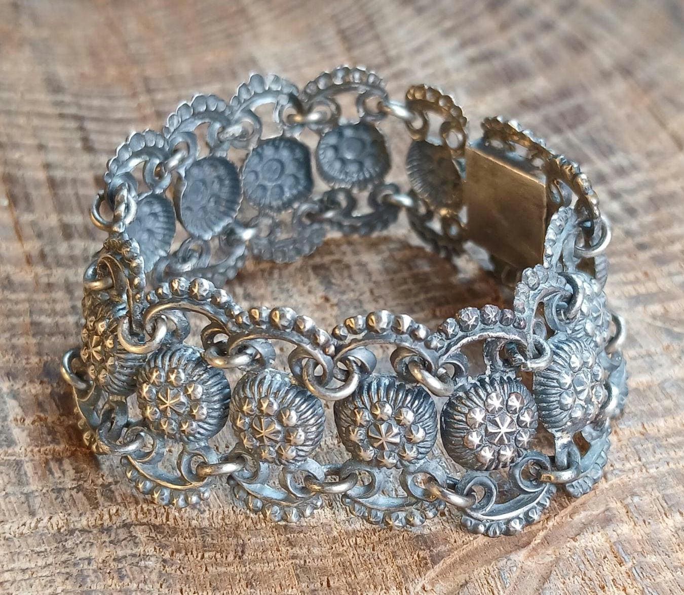 Antique 800 Silver Bracelet - Etsy
