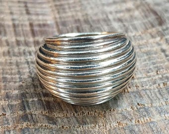 ITAOR Italy Chunky Modernist Sterling Silver Ring Size 9