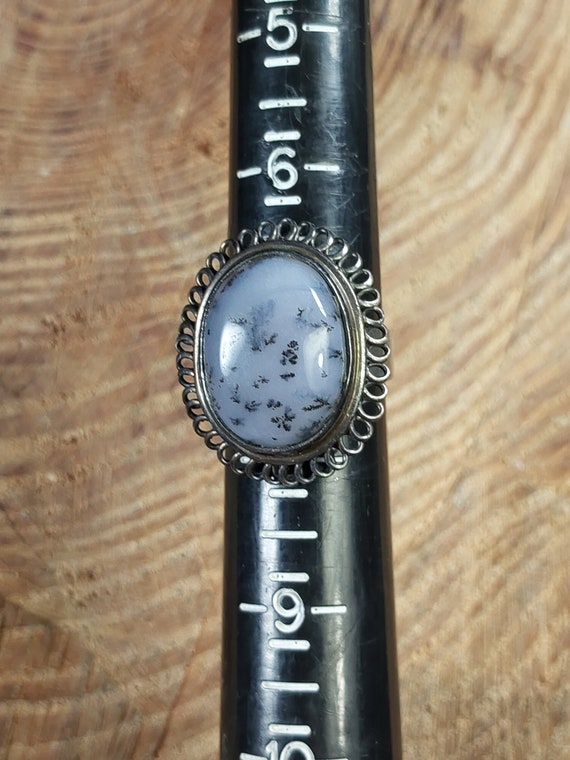 Dendritic Opal Agate Sterling Silver Adjustable R… - image 8