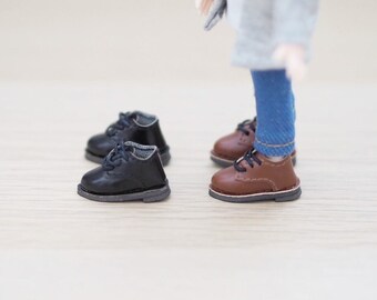 Leather Oxford Dress Shoes for Nendoroid Doll Obitsu 11 YMY Doll Clothes