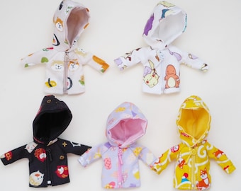 Chaqueta con cremallera para ropa de muñeca Nendoroid Obitsu 11 YMY / Hecho a mano en Canadá