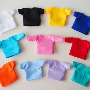 Basic Solid Color T-Shirts Nendoroid Doll Obitsu 11 Clothes | 13 Patterns | Handmade in Canada