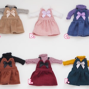 Velvet Dress Set for Nendoroid Doll Obitsu 11 OB11 YMY Clothes