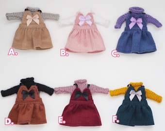 Velvet Dress Set for Nendoroid Doll Obitsu 11 OB11 YMY Clothes
