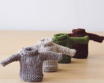 4 Colors Hand Knit Sweater | Nendoroid Doll Clothes Obitsu 11 Clothes OB11 BJD | Handmade in Canada