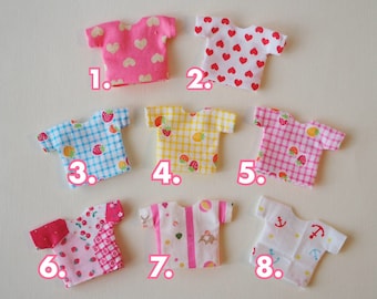 Nendoroid clothes Obitsu11 T-shirt 1/12 BJD dolls clothes short sleeves Hoodie 8 colors