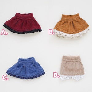 Velvet Skirts for Nendoroid Doll Clothes Obitsu 11 Clothes ob11 BJD gsc YMY