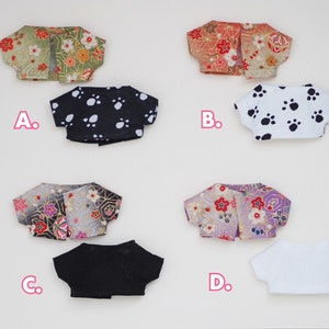 Haori Jacket + T-shirt Set for 10 cm Nui Plush Doll clothes Plushie Clothes | Handmade in Canada