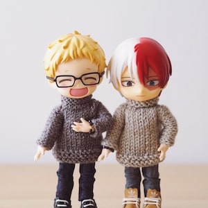Hand Knit Sweater for Nendoroid Doll Obitsu 11 Clothes | Baby YMY | Handmade in Canada