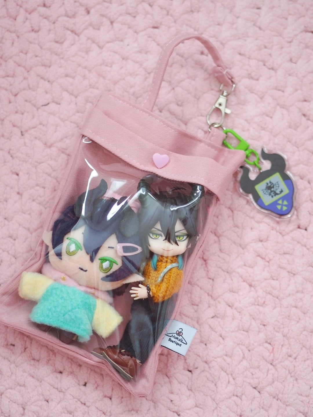 ロゼミューズ　plush doll carrying pouch ブラック plush doll carrying pouch – BUNNY APARTMENT
