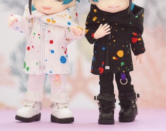 Sudadera con cremallera para muñecas Nendoroid Obitsu 11 Clothes YMY / Hecho a mano en Canadá