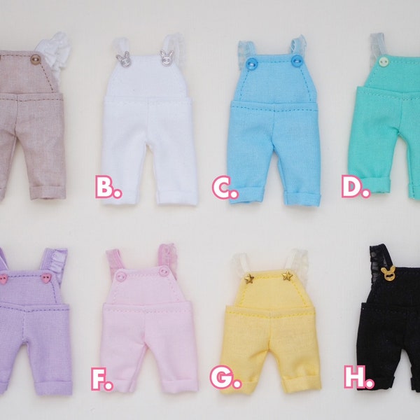 Overalls Pants 8 Colors | Nendoroid Doll Clothes Obitsu 11 Clothes BJD YMY | Handmade in Canada