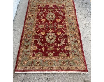 Hand-Knotted Wool Area Rug 3'2 x 5'1