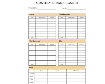 Income Budget Planner