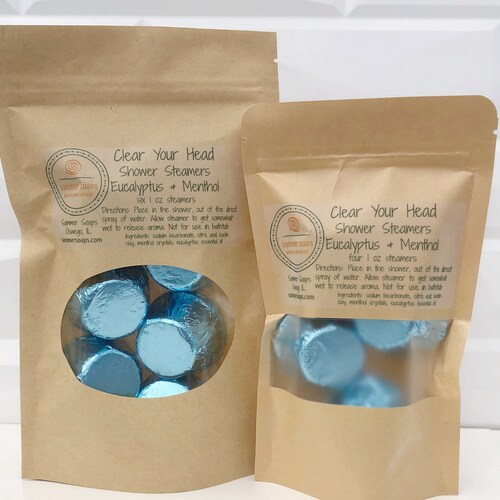 Homemade Shower Steamers/ Shower Bomb/ Menthol Shower Steamer/ Etsy