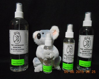 AUSTRALIAN OIL of EUCALYPTUS 100% Pure 4oz.  Double Distilled Extra Strength,  Stop Pain Now and Breathe Again!!    Free Shipping !