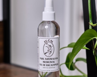 AUSTRALIAN OIL of EUCALYPTUS 100% Pure 8oz.  Double Distilled Extra Strength,  Stop Pain Now and Breathe Again!!    Free Shipping !