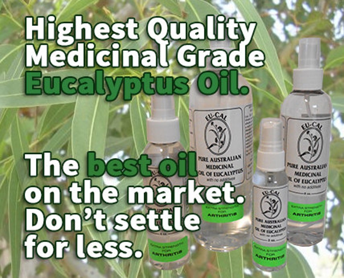 AUSTRALIAN OIL of EUCALYPTUS 100 Pure 16oz Double Distilled Extra Strength Stop Pain Now and