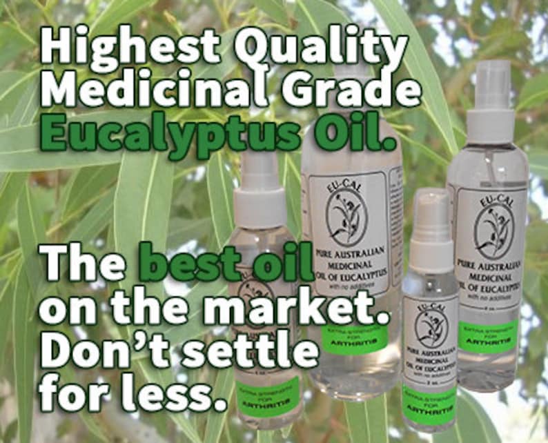 AUSTRALIAN OIL of EUCALYPTUS 100 Pure 16oz Double Distilled Extra Strength Stop Pain Now and