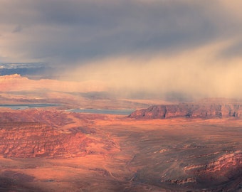 Snowstorm clearing Canyonlands NP.