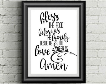 Bless the Food Before Us Printable - Etsy