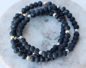 Black Cat Stacking Bracelet