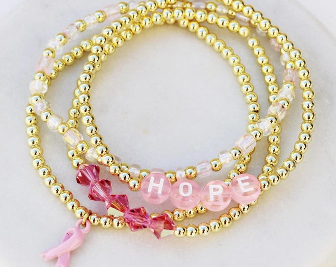Featured listing image: Breast Cancer Awareness Bracelets
