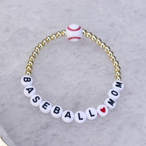 Pulsera de béisbol personalizada / Pulsera de béisbol personalizada / Regalo de béisbol para mujer / Pulsera de equipo de béisbol / Pulsera deportiva personalizada