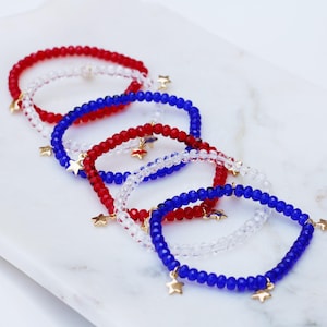 Patriotic Bracelets | 4th of July bracelets | American bracelets | Red White and Blue Bracelet Independence Day Bracelet | USA bracelets