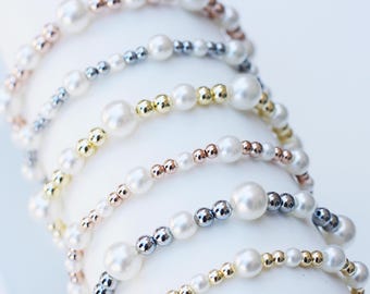 Pearl Stacking Bracelets