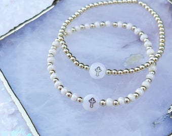 Pearl Cross Bracelets