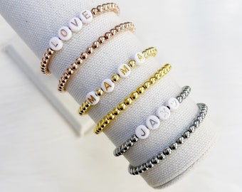 14K Gold Beaded Bracelets
