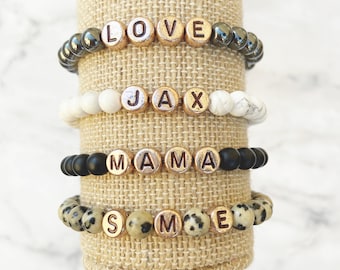 Rose Gold Custom Word Bracelets