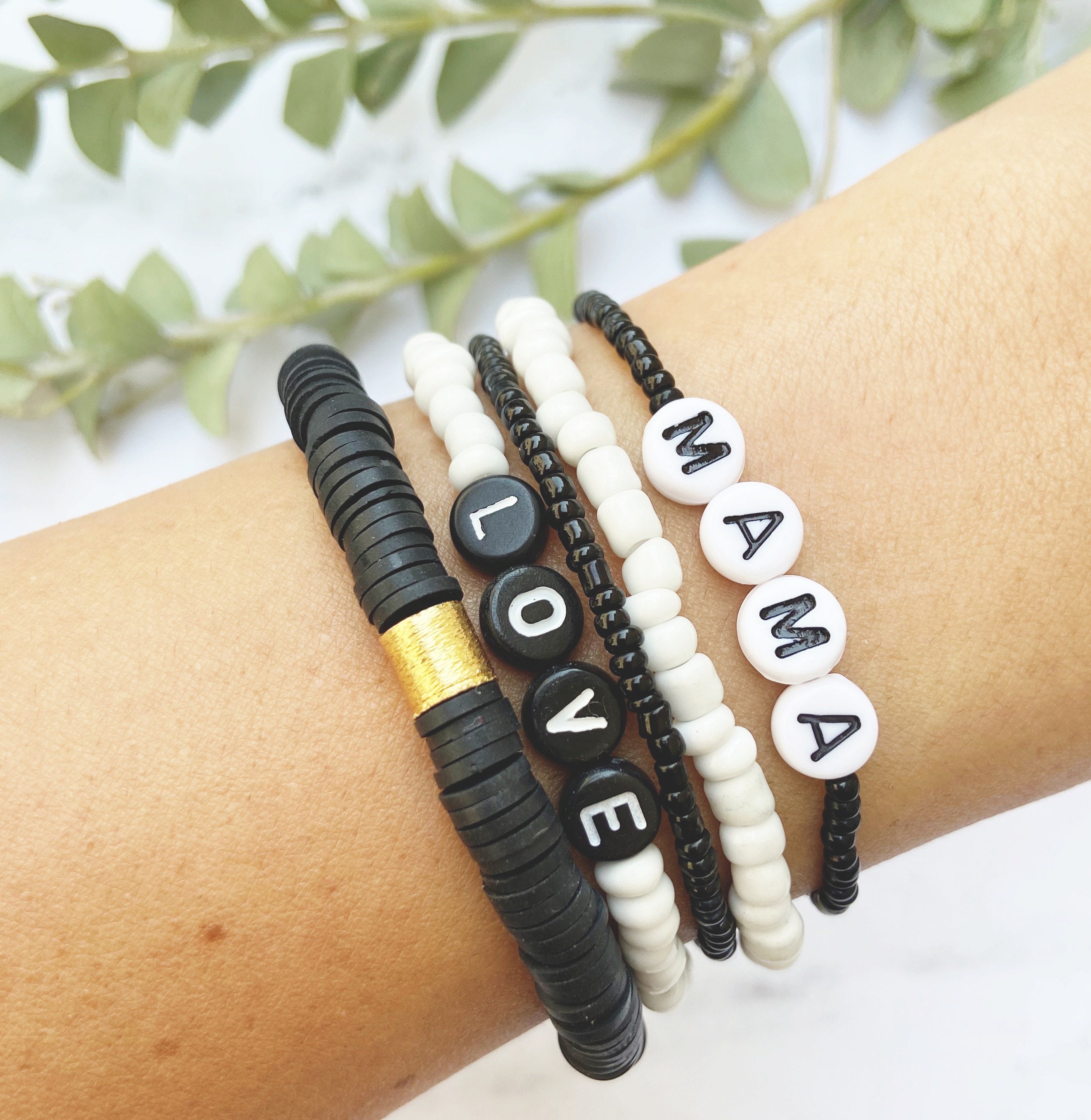 Black Beaded Bracelet