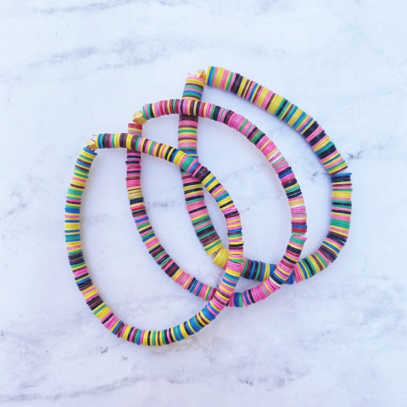 Colorful Disc Bracelets Plain by Sarahndipity Jewelry | Etsy