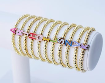 Enamel Initial Bracelets