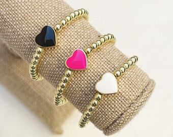 Enamel Heart Bracelets