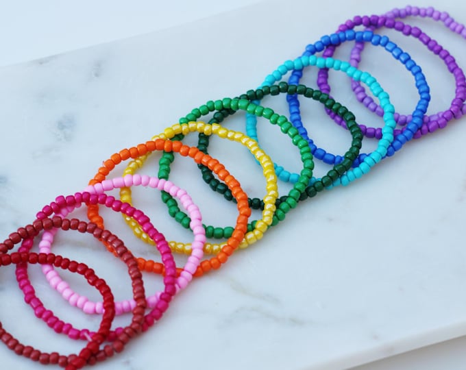 Featured listing image: Seed Bead Stacking Bracelets