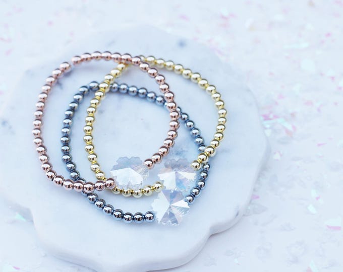 Featured listing image: Crystal Snowflake Bracelet