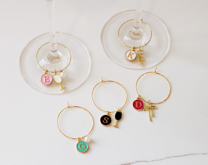 Featured listing image: Personalized Name Drink Charms