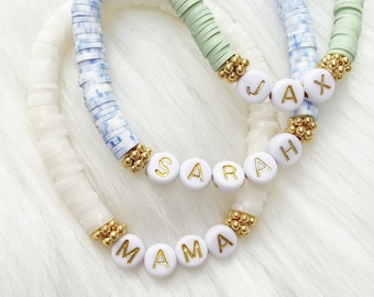 Custom Disc Word Bracelets