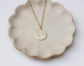 Hammered Pendant Necklace